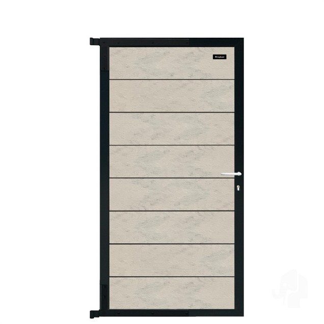 Elephant tuindeur Modular Evo houtcomposiet 90x174 cm Bicolor grijs, antraciet beslag