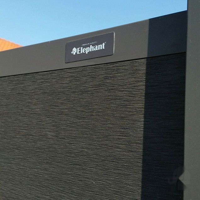 Elephant lamellen Modular Evo houtcomposiet 2x20x180 cm Antraciet (2 st) 180x20 cm