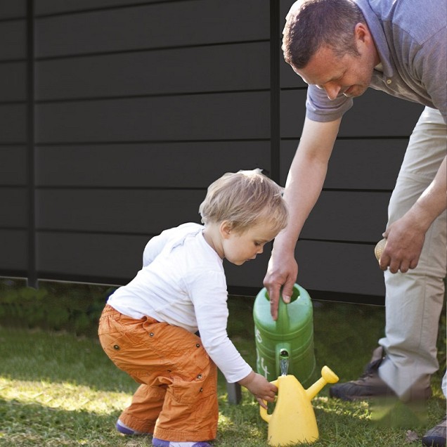 Elephant lamellen Modular Evo houtcomposiet 2x20x180 cm Antraciet (2 st) 180x20 cm