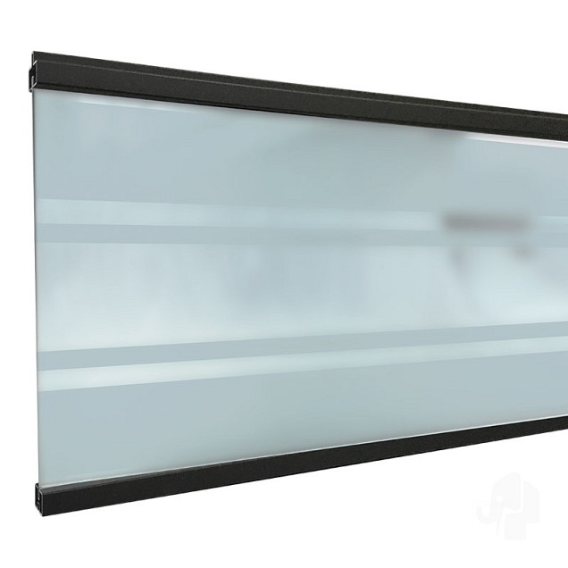 Elephant deco lamel Modular Evo hardglas antraciet