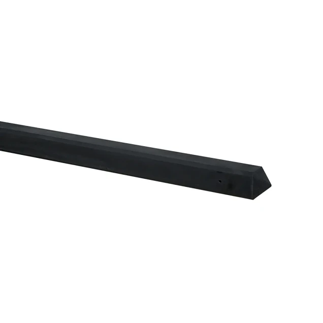 Betonpaal glad met diamantkop 10x10x280 cm, antraciet ongecoat, eindpaal