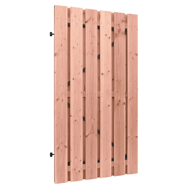 Douglas geschaafde plankendeur op zwart verstelbaar stalen frame, 16 mm, 100x190 cm, onbehandeld