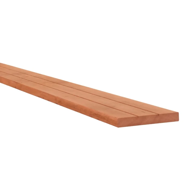 Hardhouten met v-groeven geprofileerd dekdeel, 2.8x19x545 cm