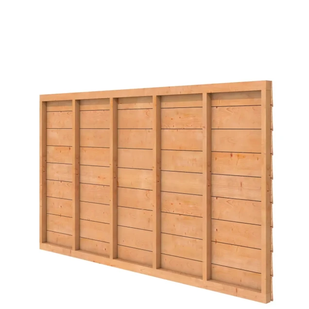 Douglas wandpakket t.b.v. enkelzijdige wand kapschuur Comfort 278.5x162 cm, onbehandeld