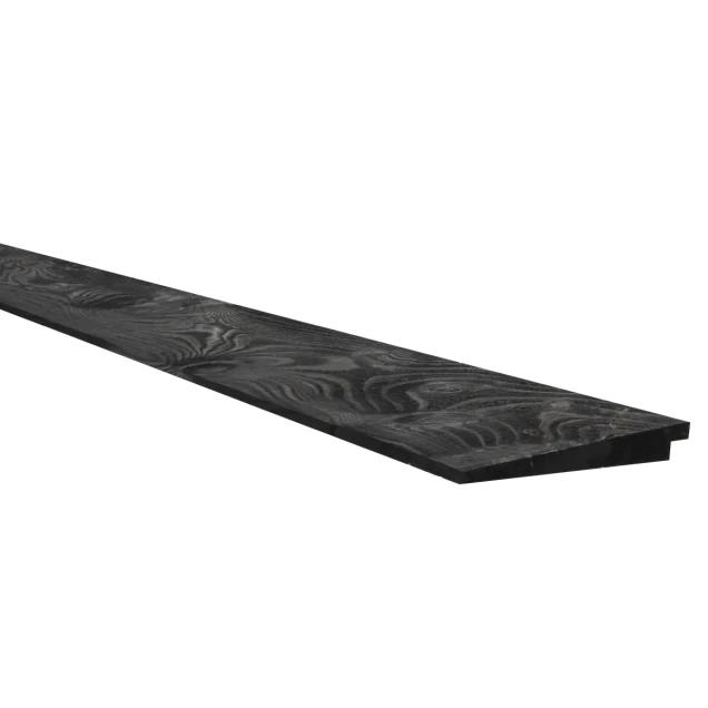 Vuren Zweeds rabat 1 zijde geschaafd. 1 zijde fijnbezaagd. 1.1-2.7x19.5x500 cm zwart gespoten