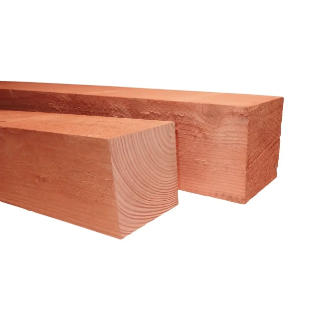 Douglas geschaafde paal. 19x19x400 cm onbehandeld