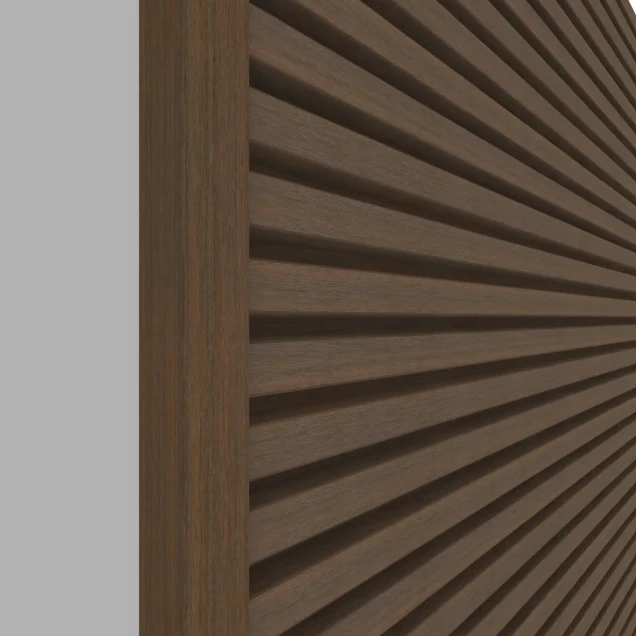 NewTechWood aluminium co-extrusie eindprofiel rhombus t.b.v. wand bekleding. 5x5x300 cm Ipe