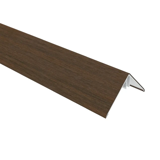 NewTechWood aluminium co-extrusie hoekprofiel rhombus t.b.v. wand bekleding. 6x6x300 cm Ipe
