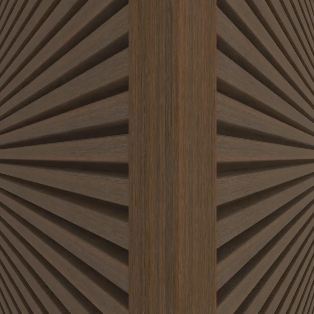 NewTechWood aluminium co-extrusie hoekprofiel rhombus t.b.v. wand bekleding. 6x6x300 cm Ipe