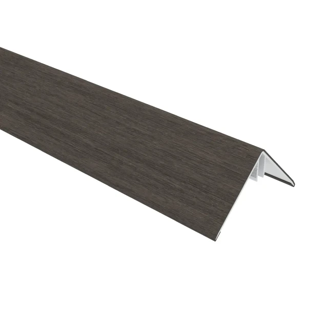 NewTechWood aluminium co-extrusie hoekprofiel rhombus t.b.v. wand bekleding. 6x6x300 cm Silver Gray