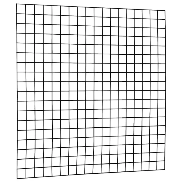 Gaaspaneel met maas 10x10 cm stekloos. 180x180 cm zwart