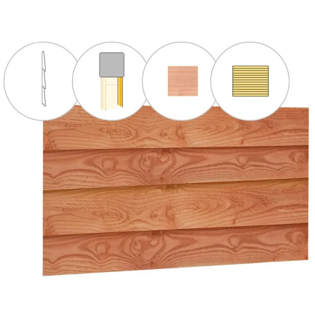 Zweeds rabat plankenset douglas bij wand B. 228.5x224 cm onbehandeld