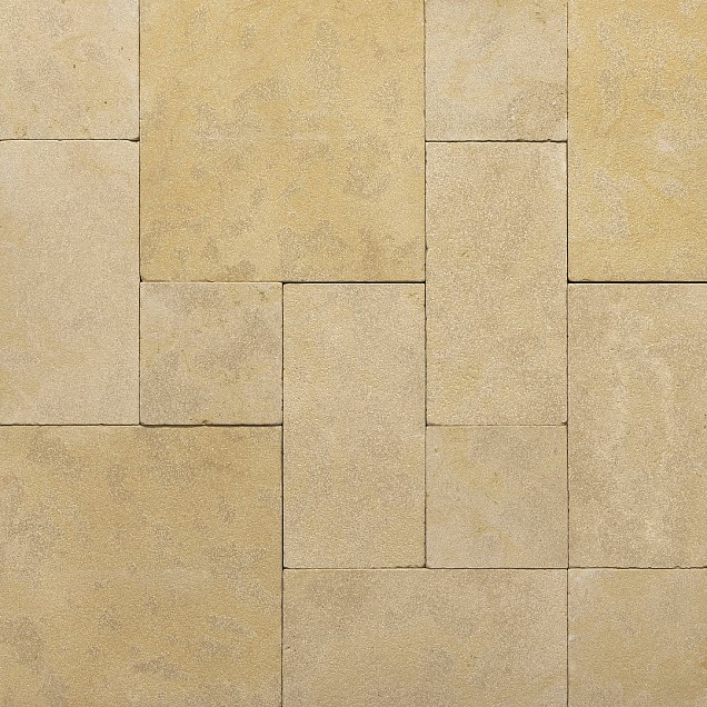 Duna beige - gezandstraald-gevibreerd Opus Romaans verband 3 cm dik