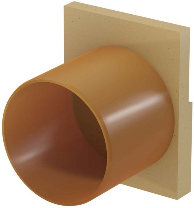 Euroline eindplaat H100 met zij-uitloop ø110 mm