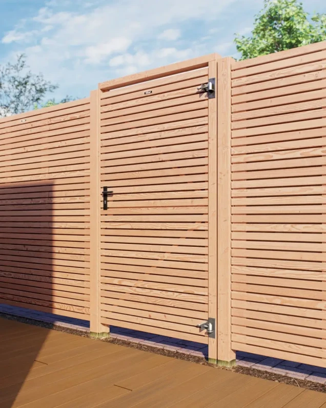 Tuindeur Elan 100 Excellent douglas op verstelbaar stalen frame, 100x180 cm, onbehandeld