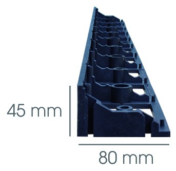 Kunstof randopsluiting zwart