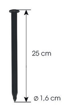 Kunststof kantopsluiting 10 x 8,5 x100cm zwart