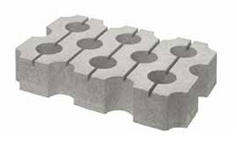 Grasbetontegel 60x40x10 grijs VLAK